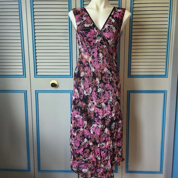 Style & Co. Dresses & Skirts - Style & Co Black And Pink Floral Maxi Dress